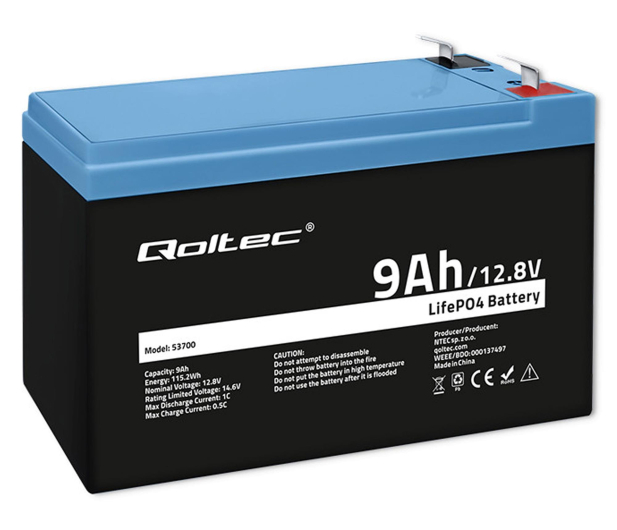 Qoltec Akumulator LiFePO4 12.8V/9A/115,2Wh - 1324551 - zdjęcie